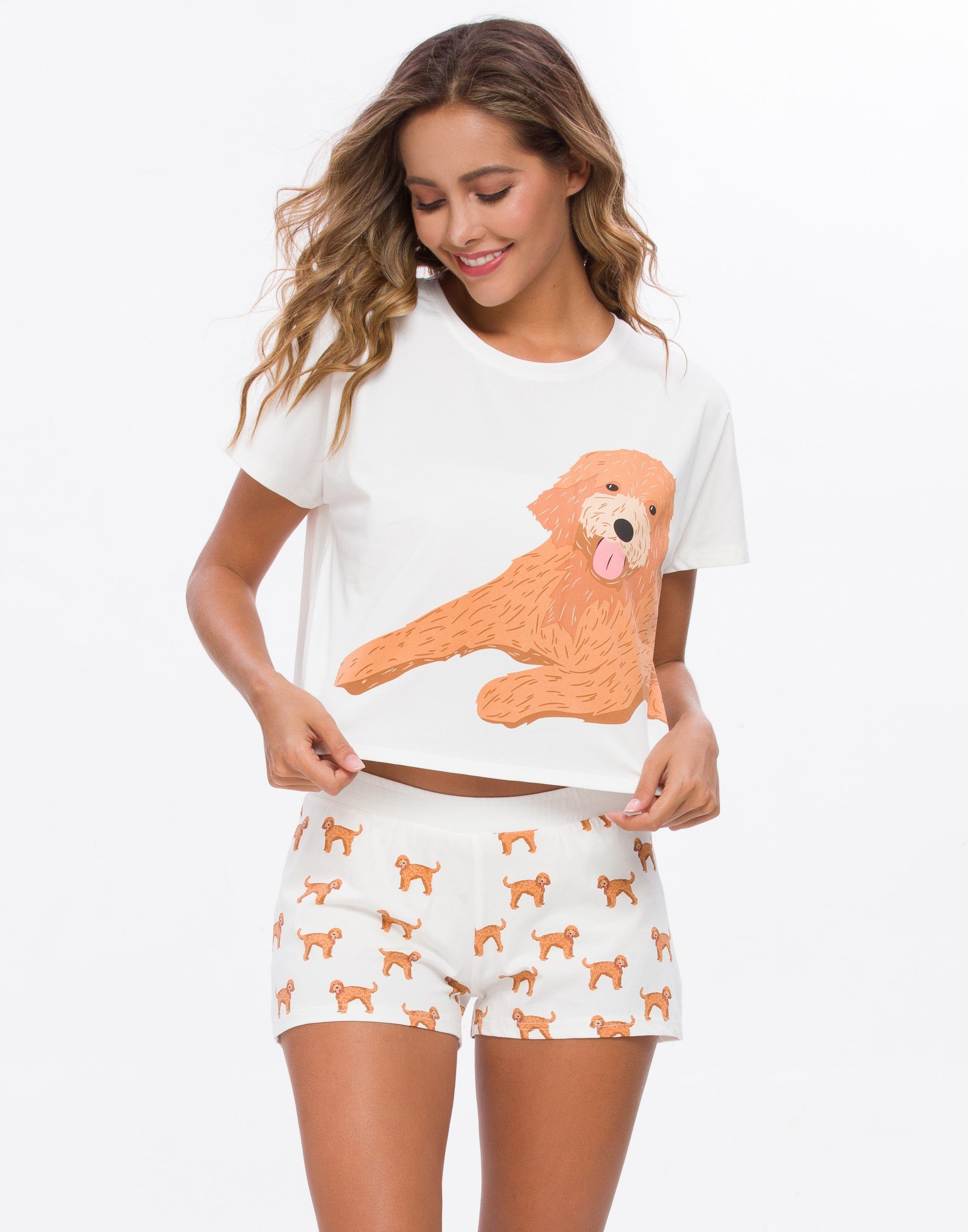 Goldendoodle Two Piece Pajama Set Shop Pawjamas